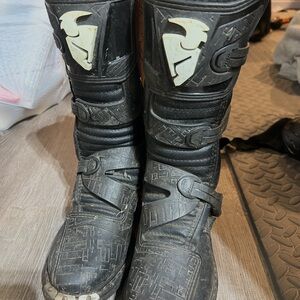 Thor Kids Black Motorcycle Boots